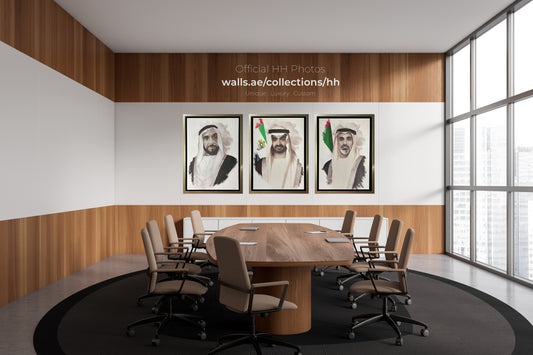 Official UAE HH Shaikh Photos VIP Textured Embossed
