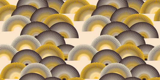 Black & Yellow Fans Wall Murals