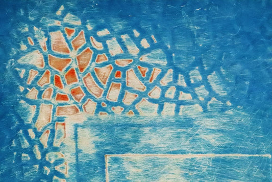 Blue Reticulate Wall Wall Murals