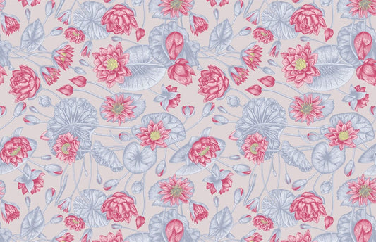 Bright Pink Lotus Wall Murals