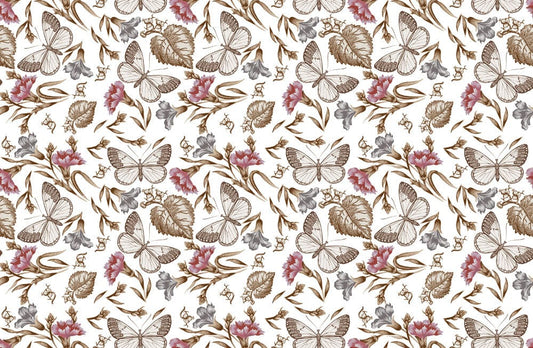 Butterflies & Flowers Wall Murals