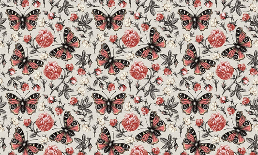 Butterflies with Pods Wall Murals