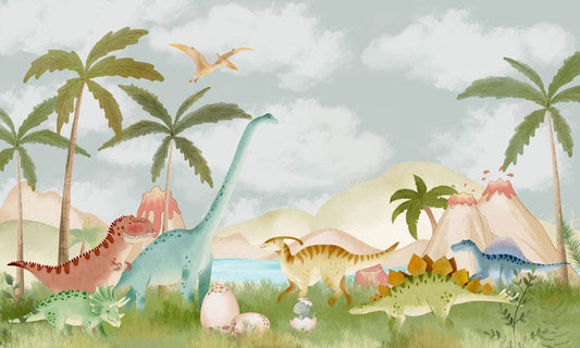 Dinosaurs Gathering Place Wall Murals