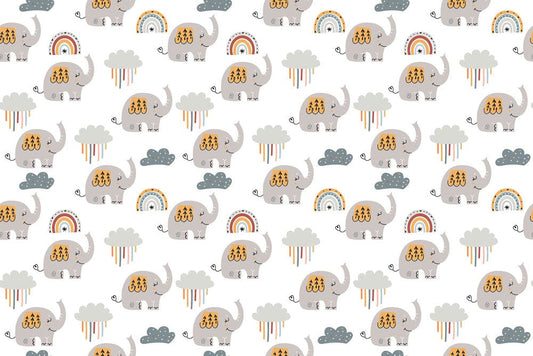 Cartoon Elephant Wall Murals