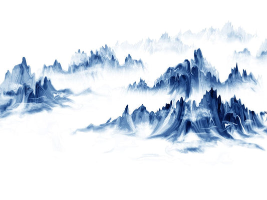 Abstract Blue Mountain Wall Murals