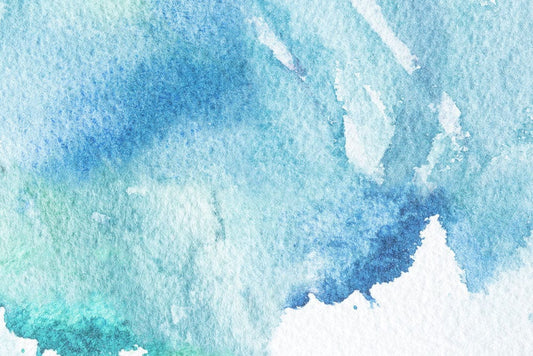 Watercolor Blue Bang Wall Murals