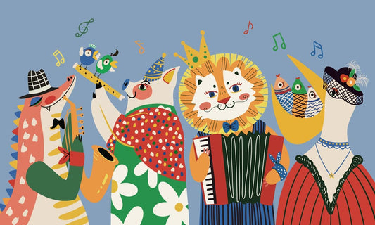 Animal Orchestra Concert Wall Murals