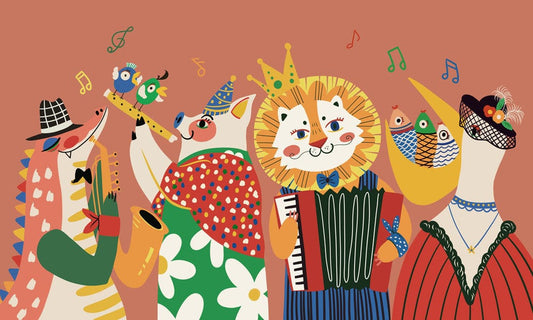 Animal Symphony Orchestra Wall Murals