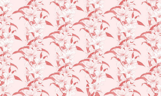 Bloomy Pink Lily Wall Murals