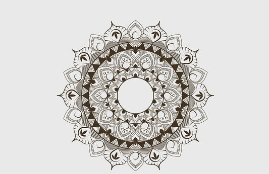 Brown Mandala Wall Murals