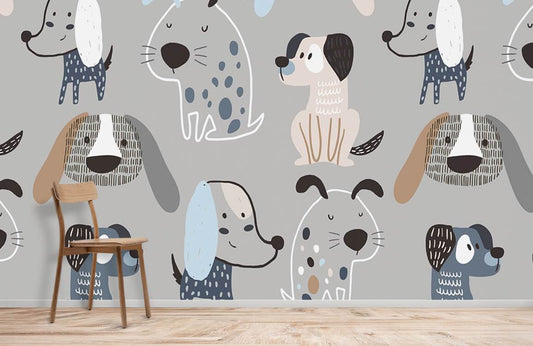 Bulldog & Sausage Dog Wall Murals