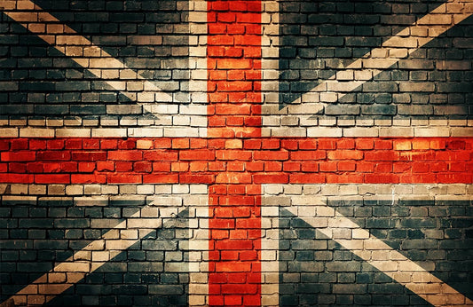 UK Flag On Brick Wall Murals