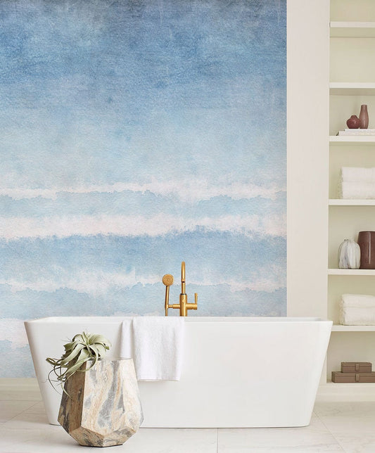 Abstract Watercolor Wave Wall Murals