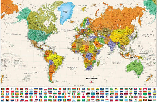 Map of the World Wall Murals