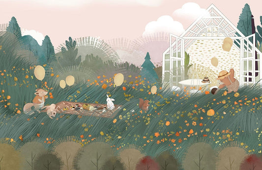 Animal Picnic Wall Murals