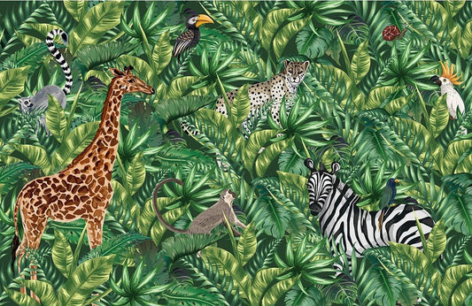Jungle Animals Wall Murals