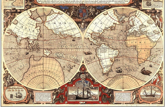 Antique Nautical Map Wall Murals