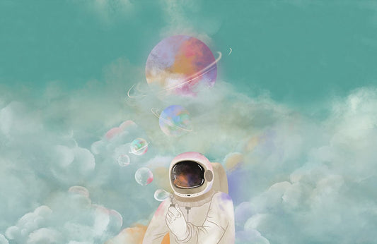 Astronaut Roaming Wall Murals