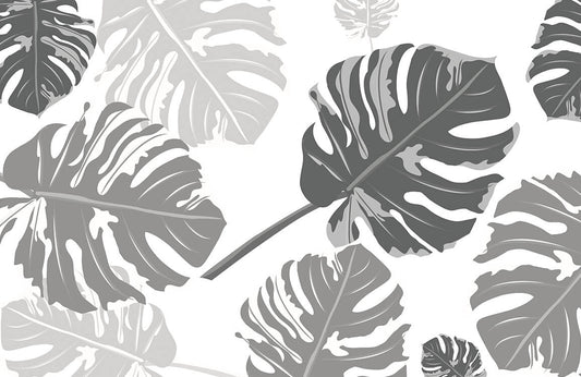 Gray Leaves Wall Murals