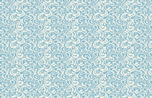 Blue Floral Wall Murals