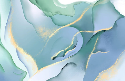 Blue-green Marble Wall Murals