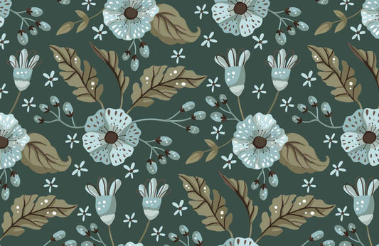 Blue Trumpet Wall Murals