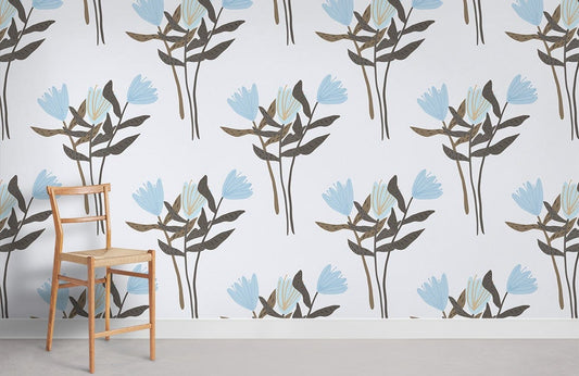 Blue Tulip Wall Murals