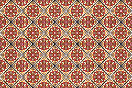 Bright Orange Vectors Wall Murals