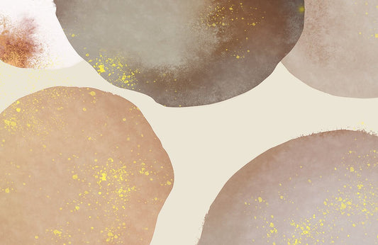Brown Watercolour Block Wall Murals