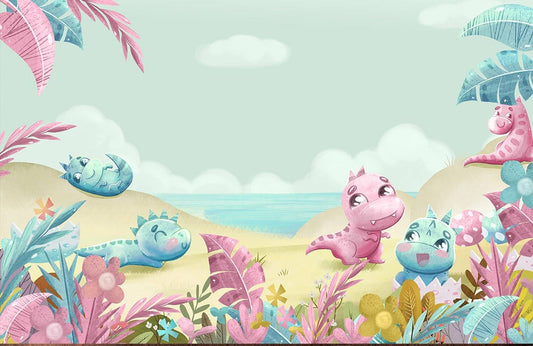 Cartoon Dinosaurs Wall Murals