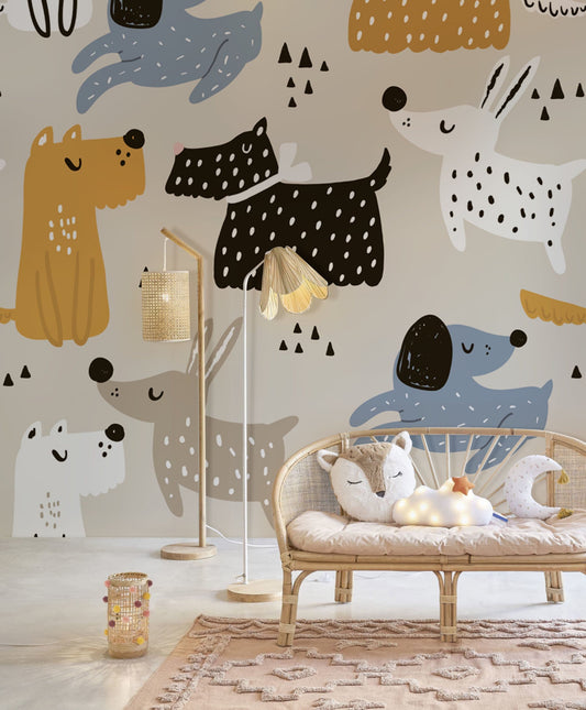 Cartoon Dog Wall Murals