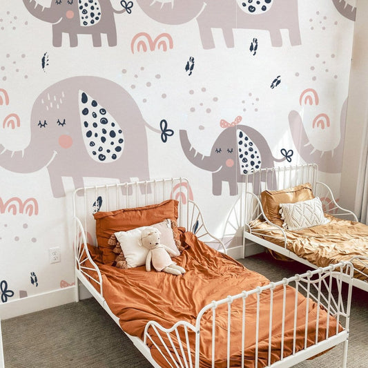 Cartoon Elephant Wall Murals