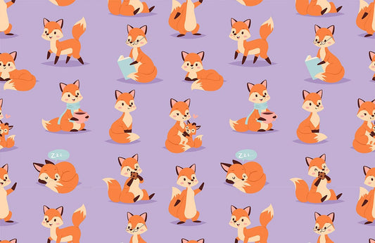 Cartoon Fox Wall Murals