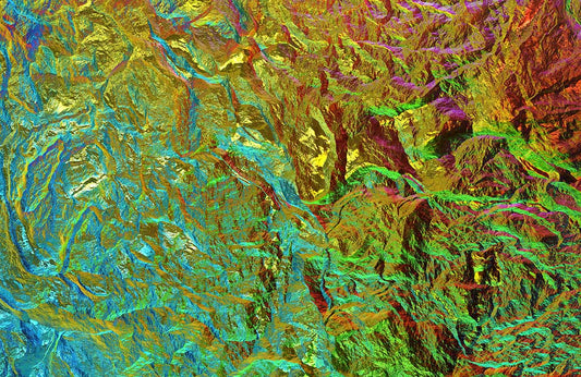 Colorful Gilded Mineral Wall Murals