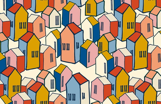 Coloured House Wall Murals