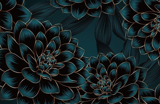 Dark Flower Wall Murals