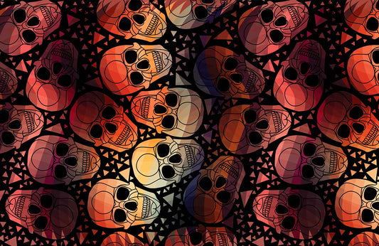 Dark Red Skeleton Wall Murals