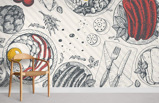 Dinner Wall Murals