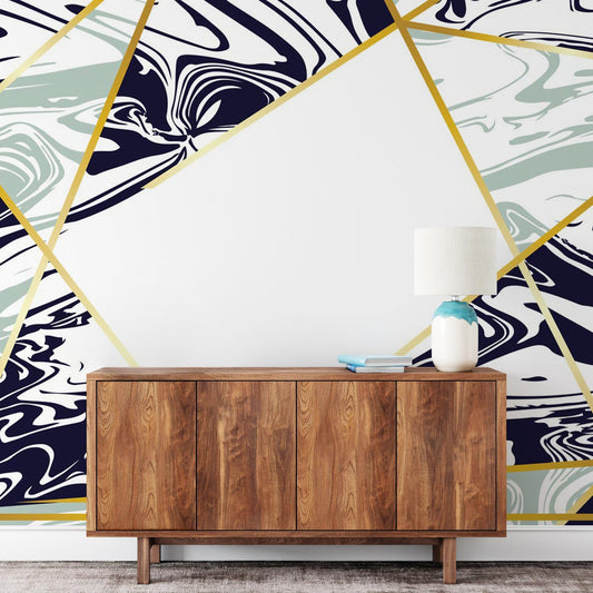 Geometric Marble Wall Murals