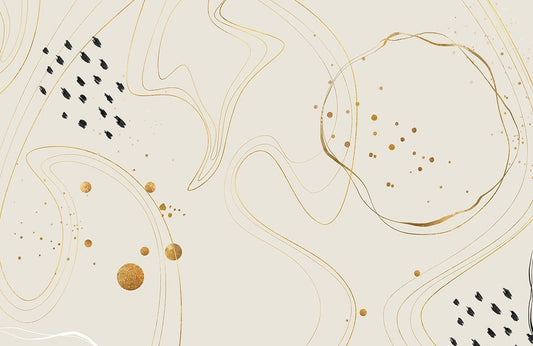 Gold Lines Wall Murals