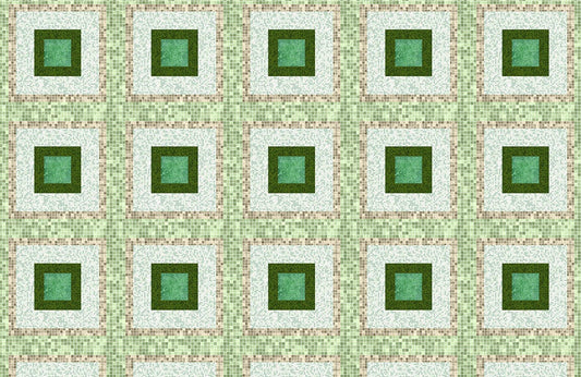 Green Squares Mosaic Wall Murals