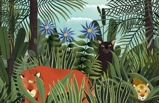 Jungle Animals Wall Murals