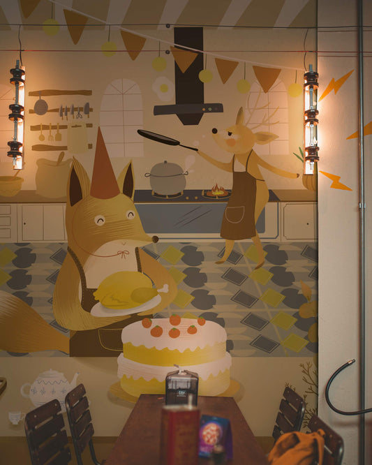 Animal Cooking II Wall Murals