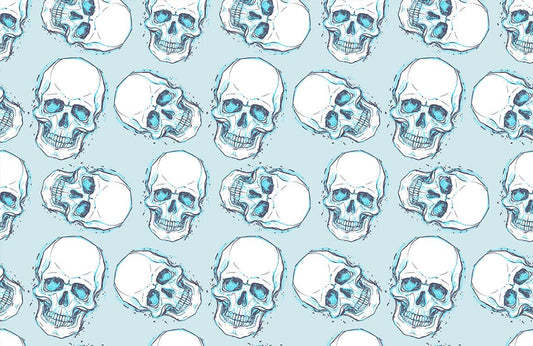 Blue Skeleton Wall Murals