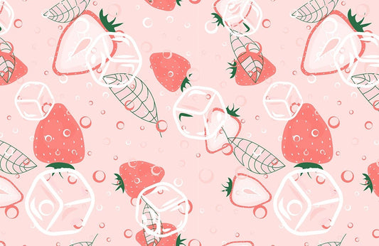 Mint Strawberry Wall Murals