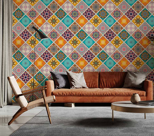 Mosiac Floral Wall Murals