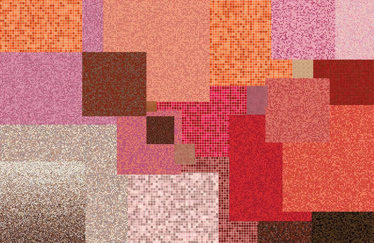 Multi Red Mosaic Wall Murals