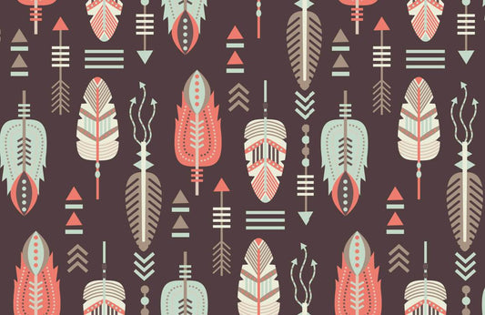 Geometric Feather Wall Murals
