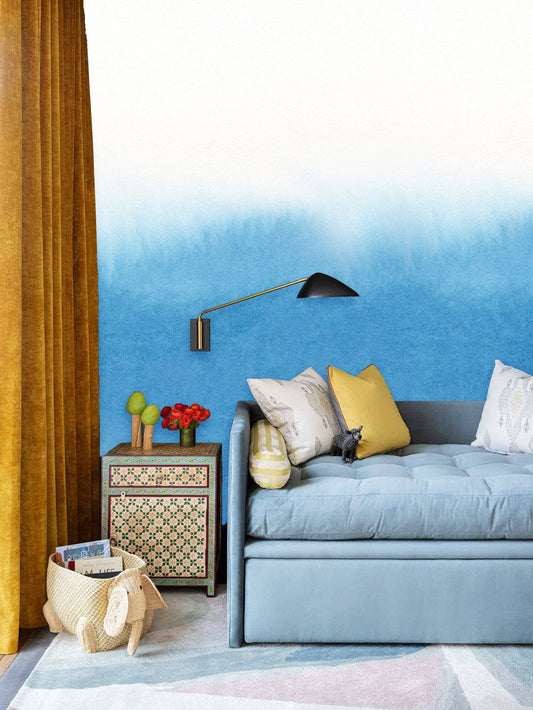 Ombre Blue Ink lll Wall Murals