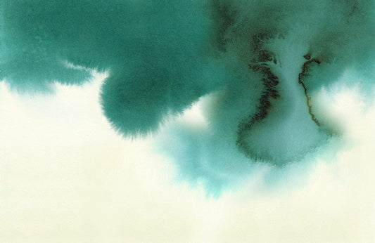 Ombre Green Ink Wall Murals